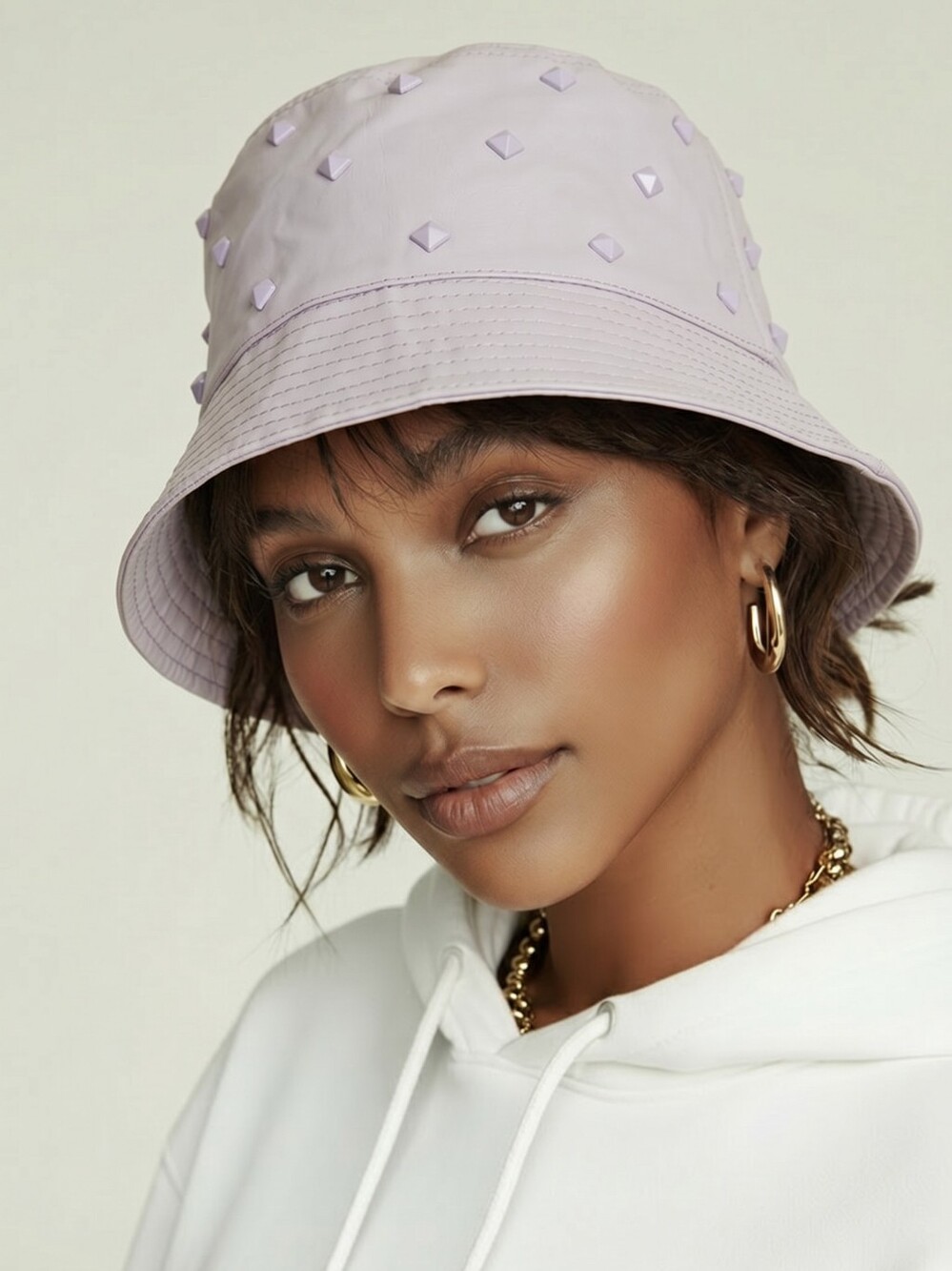 Madden NYC Light Lavendee Studded Bucket Hat. NWT. Size OS